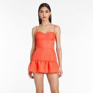 Amanda Uprichard Champagne Skort Romper in Reiss